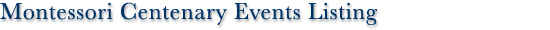 Centenary Events